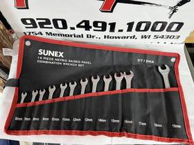 9715ma Sunex Tools 14-pc Wrench Set Metric 6mm Thru 19mm Please Read Description