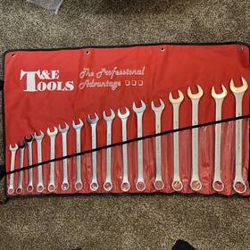 13005 T&e Tools &e 16pc Metric Combination Professional Wrench Set 15mm To 32mm Usa