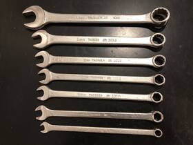 1007-1019 Thorsen 7 Vintage Metric Combination Wrenches 7mm 9 10 11 12 14 19mm - Usa Made