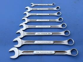 1008-1019 Thorsen 8pc Classic Metric Wrench Set 8mm-19mm Rare Vintage Usa