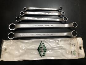 2212-2226 Thorsen 5 Vintage Offset Box-end Wrench Set 3/8 Inch To 7/8 - #pb-5 Usa Made