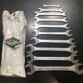 3008-3030 Thorsen 10 Vintage Open End Wrench Set 1/4 Inch To 1 - #po-10 Usa Made