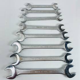 Thorsen 3012-3030 8 Vtg Double Open End Wrench Set 3/8 Inch 1 Usa Vintage Tools