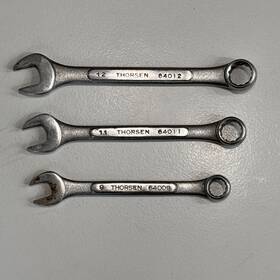 64009 Thorsen Combination Wrench Lot 3 Metric 9mm 11mm 12mm