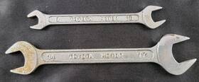 8101417 Toyota Open End Wrench Lot Of 2 Motor Car Tool Kit 8mm 10mm 14mm 17mm