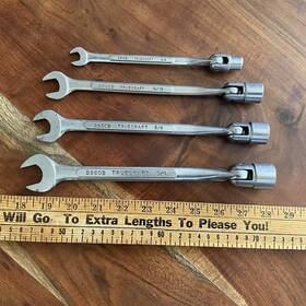 B810b Truecraft B860b B850b B840b Vintage True Craft Open End And Flexible Socket Wrenches 3/4 Inch To 3/8 Lot Of 4