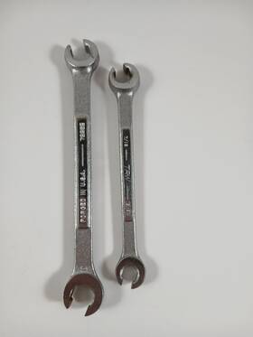 72250-72252 Trw Flare Nut Line Wrenches Set Of 2 3/8 To 9/16 Made In Usa