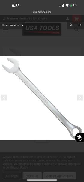 1254a Urrea 1245a Wrench 1 11/16 25 Inch