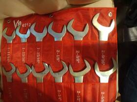 9212 V8 Tools 12-piece Jumbo Sae Service Wrench Set