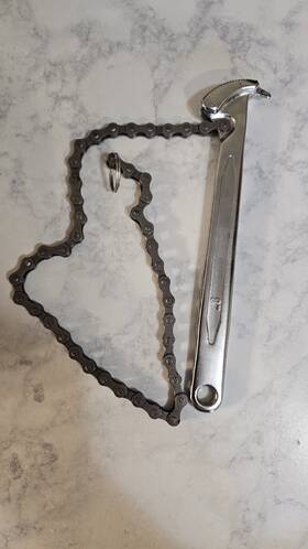 Vanadium 030-0160 Chrome 9 Inch Chain Wrench 030-0 160