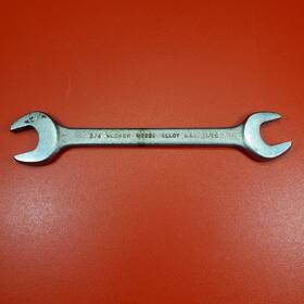 W2224 Vlchek Alloy 11/16 Inch X 3/4 Double Open End Wrench Made In Usa 7.5 Vtg