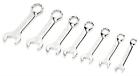 W30607 Performance Tool Wrenches Stubby Combination Set Metric Steel Chrome