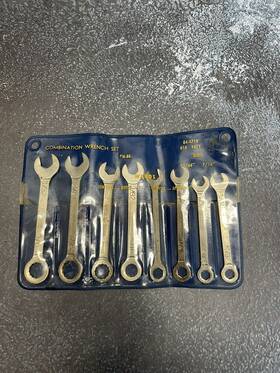 84-4710 Wards Vintage Combination Wrench Set #m-8b 8-piece In Pouch Usa Made