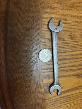 W1416 Westcraft Vintage Usa 7/16 X 1/2 In Sae Open End Wrench Vlchek