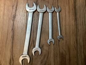 C-1731-b Western Auto Vintage Wizard Openend 4pc Wrench Set 1 Inch -15/16-7/8-1 3/16 -11/16-19/32-9/16-1/2