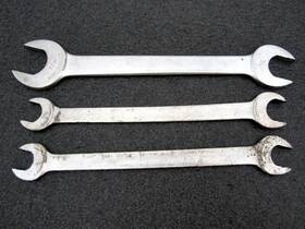 Hr2176 Western Auto Vintage Westcraft Wizard 3pc Sae Tappet Wrench Set Made In Usa