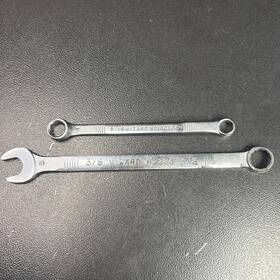 H2285 Western Auto Wizard H2190 Vtg 5/16 1/4 Box End Wrench 3/8 Inch Combo Made In Usa