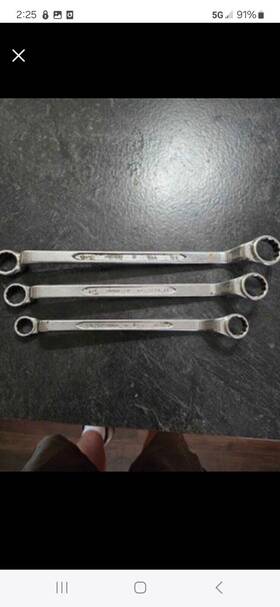 H2244 Westline 3 Vintage Offset Box End Combination Wrenches - 2248 2246 And 2244