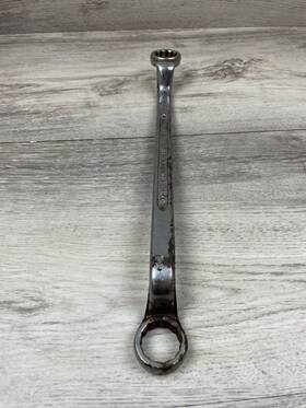 H2248 Westline Vintage 13/16 Inch X 7/8 Sae Offset Box End Wrench 12 Pt Owner Marks