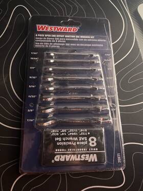 2gkti Westward 8 Piece Open End Offset Ignition Sae Wrench Set