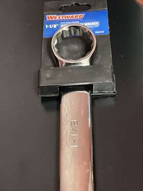 36a220 Westward 1-1/8 Inch Combination Wrench 12 Point Polished Chrome