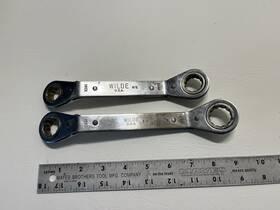 815-816 Wilde Off Set Ratcheting Box End Wrenches 2 Piece 16mm 18mm And 19mm 21mm Usa