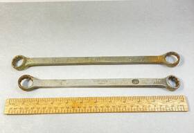 126a-127 Wilde Tool Wrench 2 Pc Box End Offset Sae 12 Point Square Shaft Long Reach Usa