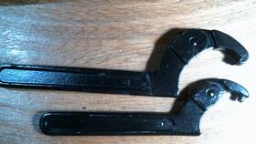 472-471 Williams 6t Adjustable Spanner Wrenches 472 And 471 Usa 2 Pc. Free Priority
