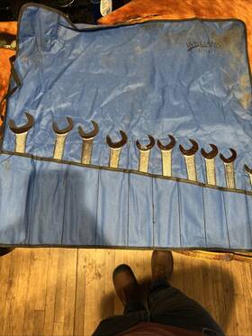 R-11a Williams Open End 10 Piece Wrench Set 13/16- 1 3/8 With Case