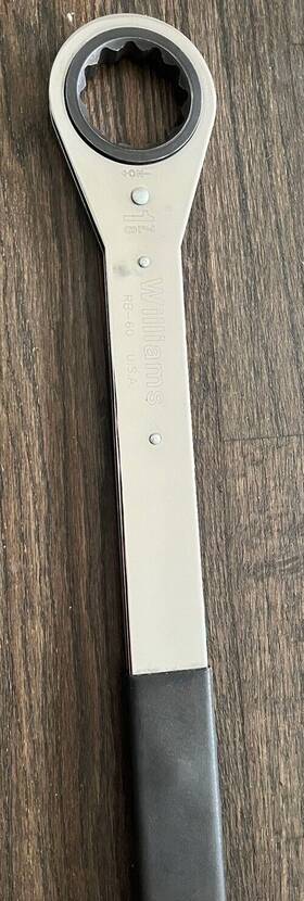 Rb-60 Williams Single Head Ratcheting Box Wrench 1-7/8-inch Very Clean