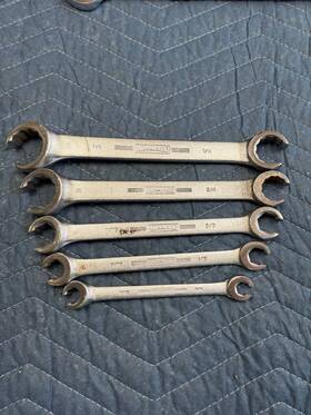 Williams Xfn-2838 5 - 6 And 12 Point Flare Nut Open End Wrenches Xfn Series Usa See Pics