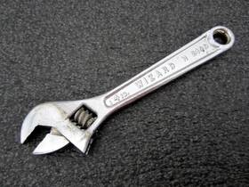H2400 Wizard Vintage Western Auto 4 Inch Adjustable Wrench Made In Usa