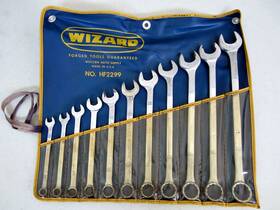 Hf2299 Wizard Vintage 1950s 11pc Sae Combination Wrench Set Made In Usa