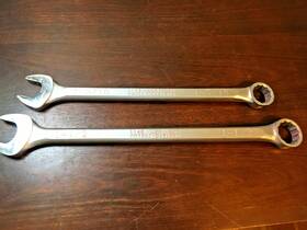 1142-1148 Wright Wrench 2 Large 1 1/2 Inch 1148 And 5/16 1142 Combination Box Open End