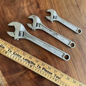 9ac06 Wright 9ac10 9ac08 Tools Adjustable Wrench Set - 6 Inch 8 10