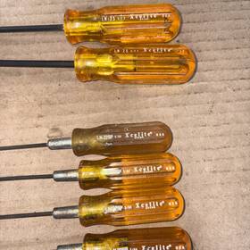 Ln28p Xcelite Ln-25 Vintage 6pc Allen/hex 9 Inch 5/32 And 5/64 Amber Screwdriver Susa