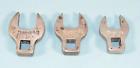 Xv-2428 Three Crowfoot Open End Sae Wrenches Drive