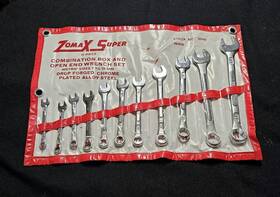 5058 Zomax Super Tools Wrench 11pc Lot Metric Combination 7-19 Mm