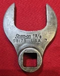 Snap-on 1-3/8" S8175 Caster Camber, 1/2 Drive Crowfoot Wrench 1957 Good Cond.. Fixed Price $25.00.