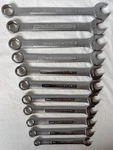 Craftsman 11PC Metric 6PT Combination Wrench Set Point Box A-af Series 19-9MM. Fixed Price $129.50.