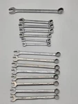 Vintage Snap-on Usa Combination Wrench Lot Sae Metric Oex Rxs 15PC. Fixed Price $250.00.