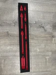 Snap-on FMIMEX02B 3/8 Extension And Impact Screwdriver Foam Storage In Red. Fixed Price $65.00.