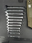 Sears Craftsman Professional Usa 11PC Metric Sk Combination Wrenches 7-17MM. Fixed Price $169.00.