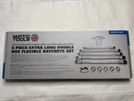 Matco Tools 5PC Extra Long Double Box Flex Ratchet Set 8-19MM SRWFXLM52T. Fixed Price $413.20.