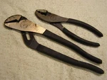 2 Vintage Usa Craftsman Textured Soft Grip Slip Joint Pliers 45381 & 45378. Fixed Price $27.00.