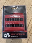 Mac Tools 28-PC. 1/4 Drive Bits. Fixed Price $20.00.