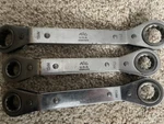 Mac Tools Offset Ratchet Wrench Lot 3 Metric 15- 21MM. Fixed Price $60.00.