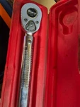 Snap-on (QJR-3200B) 1/2" Click Torque Wrench Usa With Red Case. Fixed Price $115.00.