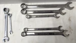 7 Assortedcraftsman Usa Combination Wrench Lot, Sae. Fixed Price $40.00.