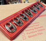 Snap-on Fra 3/8IN Drive Sae Crowfoot Wrench Set 7PC Steel W/ Red Tray. Fixed Price $60.00.